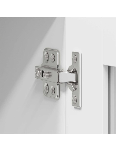 Armadio pensile con porta Riga 2 pcs Bianco 40 x 31 x 80 cm