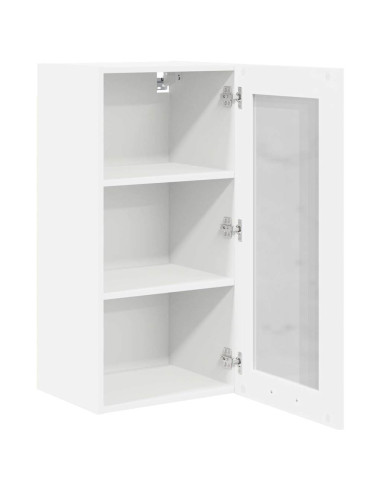 Armadio pensile con porta Riga 2 pcs Bianco 40 x 31 x 80 cm