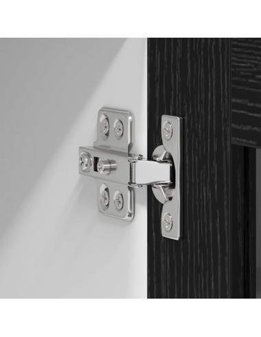 Armadio pensile Riga 2 pcs Rovere Nero 40 x 31 x 80 cm