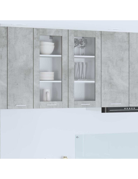 Armadio pensile Riga 2 pcs Grigio cemento 40 x 31 x 80 cm