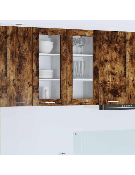 Armadio pensile con porta Riga Rovere fumé 40 x 31 x 80 cm