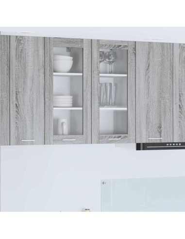 Armadio pensile con porta Riga Grigio Sonoma 40 x 31 x 80 cm