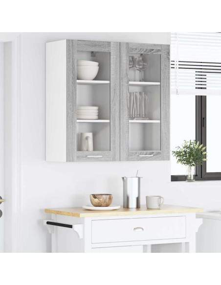 Armadio pensile Riga 2 pcs Grigio Sonoma 40 x 31 x 80 cm