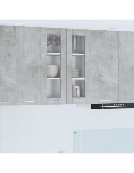 Armadio pensile con porta Riga Grigio cemento 60 x 31 x 80 cm