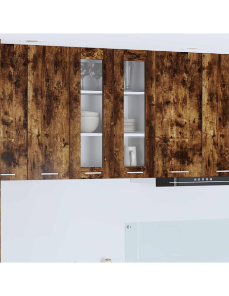 Armadio pensile con porta Riga Rovere fumé 60 x 31 x 80 cm