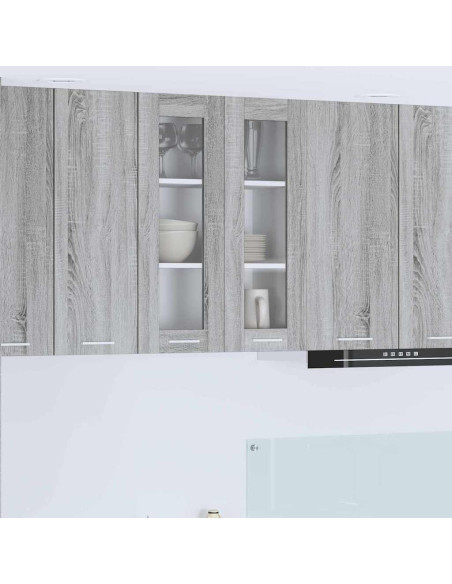 Armadio pensile con porta Riga Grigio Sonoma 60 x 31 x 80 cm