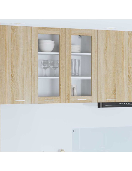 Armadio pensile con porta Riga Rovere Sonoma 80 x 31 x 80 cm