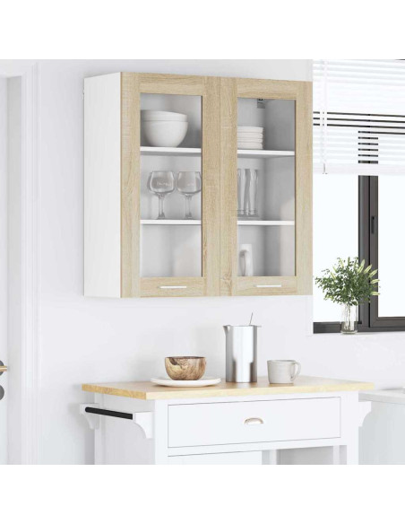 Armadio pensile con porta Riga Rovere Sonoma 80 x 31 x 80 cm