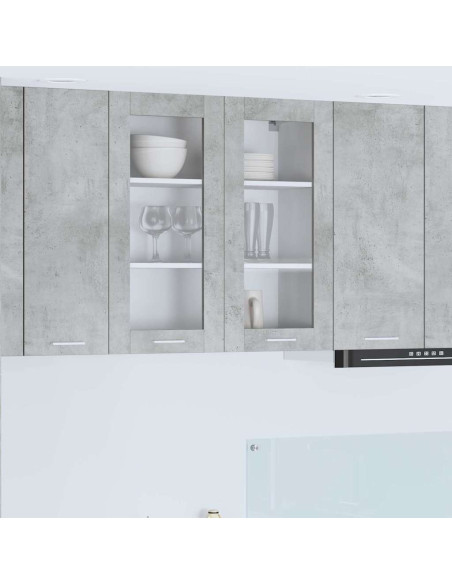 Armadio pensile con porta Riga Grigio cemento 80 x 31 x 80 cm