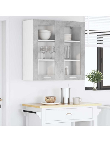 Armadio pensile con porta Riga Grigio cemento 80 x 31 x 80 cm