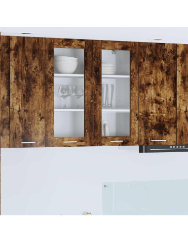 Armadio pensile con porta Riga Rovere fumé 80 x 31 x 80 cm