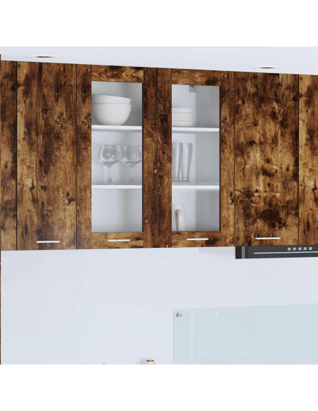 Armadio pensile con porta Riga Rovere fumé 80 x 31 x 80 cm