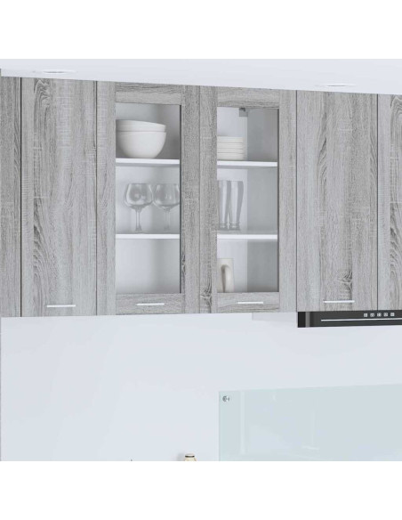 Armadio pensile con porta Riga Grigio Sonoma 80 x 31 x 80 cm