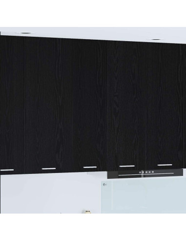Armadio pensile con porta Riga Rovere Nero 30 x 31 x 100 cm