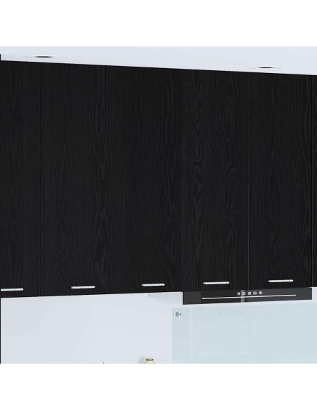 Armadio pensile con porta Riga Rovere Nero 30 x 31 x 100 cm