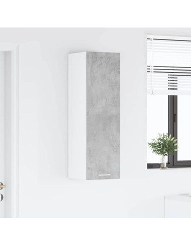 Armadio pensile con porta Riga Grigio cemento 30 x 31 x 100 cm