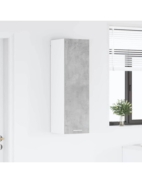 Armadio pensile con porta Riga Grigio cemento 30 x 31 x 100 cm