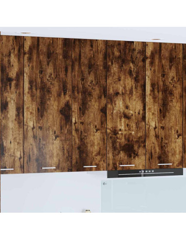 Armadio pensile con porta Riga Rovere fumé 30 x 31 x 100 cm