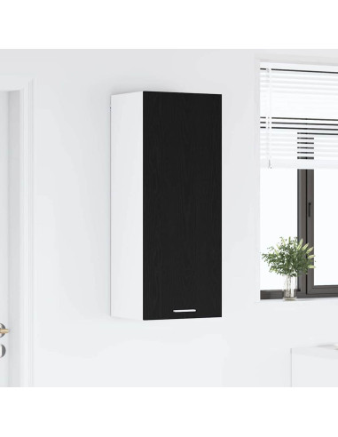Armadio pensile con porta Riga Rovere Nero 40 x 31 x 100 cm
