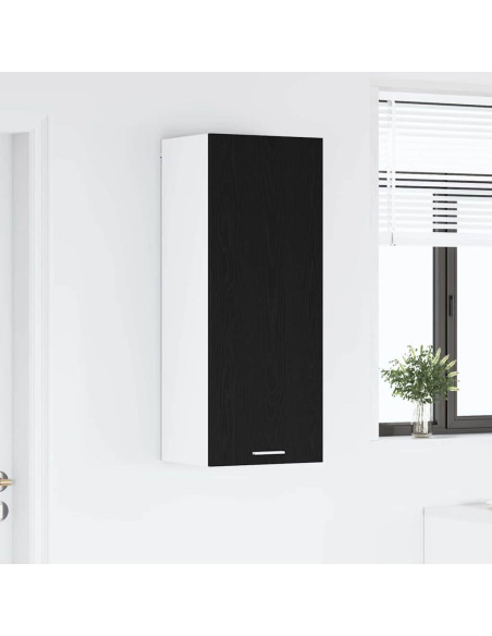 Armadio pensile con porta Riga Rovere Nero 40 x 31 x 100 cm