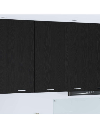 Armadio pensile con lo scaffale Riga Rovere Affumicato e Bianco