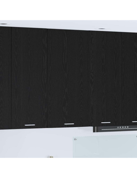 Armadio pensile con lo scaffale Riga Rovere Affumicato e Bianco