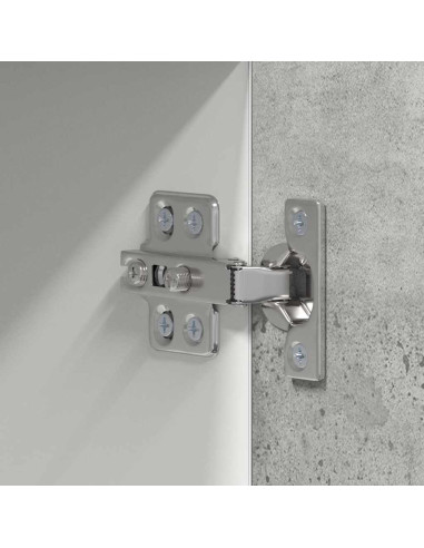 Armadio pensile Riga Grigio Cemento e Bianco 50 x 31 x 100 cm