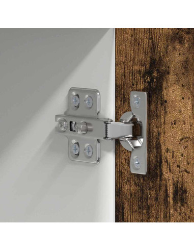 Armadio pensile con lo scaffale Riga Rovere Affumicato e Bianco