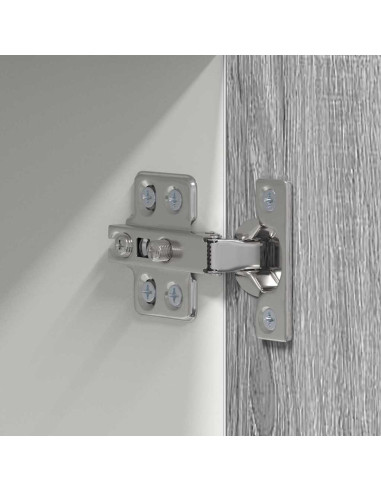 Armadio pensile Riga Grigio Sonoma e Bianco 50 x 31 x 100 cm