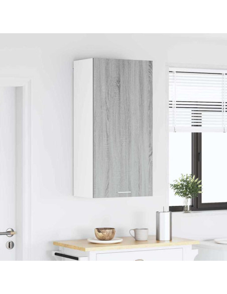 Armadio pensile Riga Grigio Sonoma e Bianco 50 x 31 x 100 cm