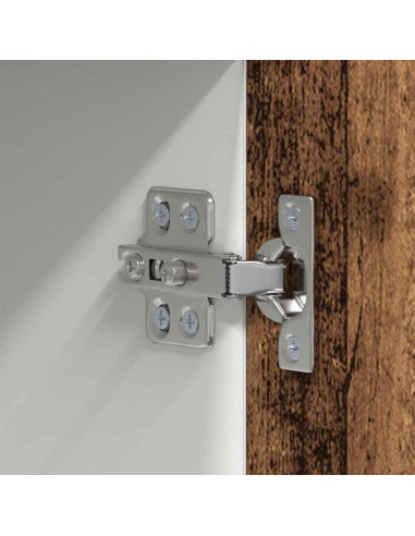 Armadio pensile con lo scaffale Riga Rovere Affumicato e Bianco