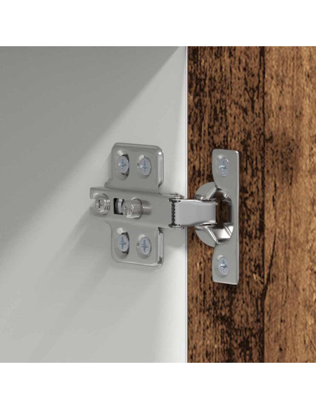 Armadio pensile con lo scaffale Riga Rovere Affumicato e Bianco