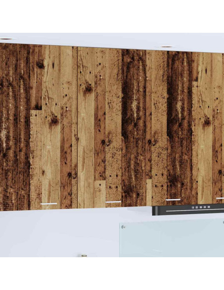 Armadio pensile con lo scaffale Riga Rovere Affumicato e Bianco