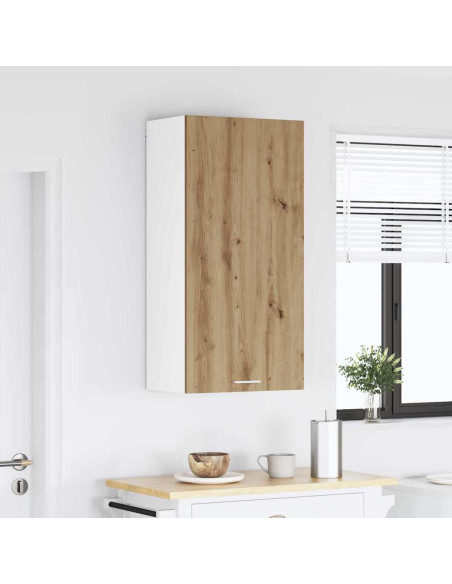 Armadio pensile Riga Rovere Artigiano e Bianco 50 x 31 x 100 cm