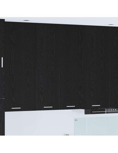 Armadio pensile con porta Riga Rovere Nero 60 x 31 x 100 cm