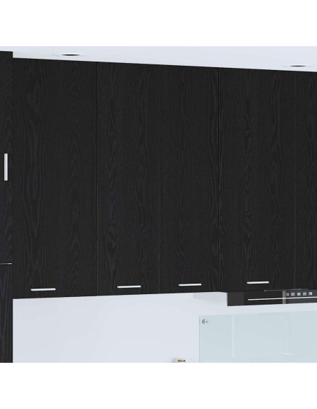 Armadio pensile con porta Riga Rovere Nero 60 x 31 x 100 cm