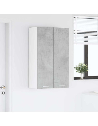 Armadio pensile con porta Riga Grigio cemento 60 x 31 x 100 cm
