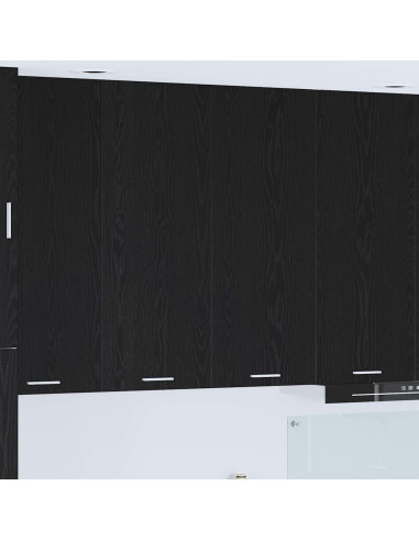 Armadio pensile con porta Riga Rovere Nero 80 x 31 x 100 cm