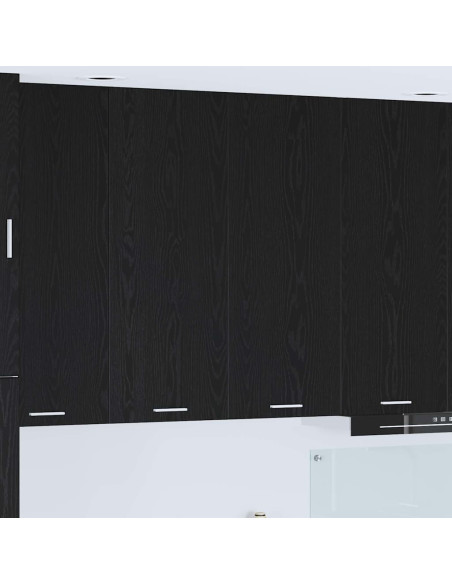 Armadio pensile con porta Riga Rovere Nero 80 x 31 x 100 cm