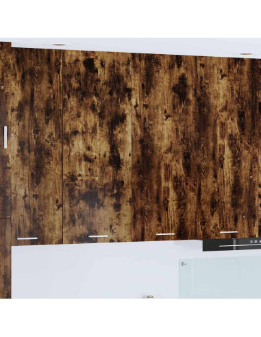 Armadio pensile con porta Riga Rovere fumé 80 x 31 x 100 cm