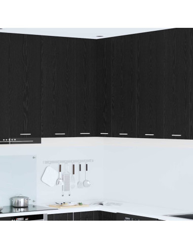 Armadio pensile con lo scaffale Riga Rovere Affumicato e Bianco