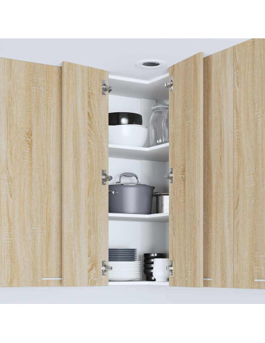 Armadio pensile Riga Quercia Sonoma e Bianca 57 x 57 x 100 cm