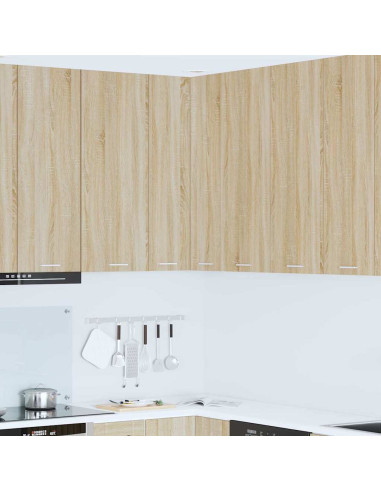 Armadio pensile Riga Quercia Sonoma e Bianca 57 x 57 x 100 cm