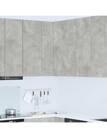 Armadio pensile Riga Grigio Cemento e Bianco 57 x 57 x 100 cm