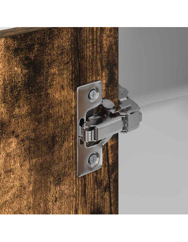 Armadio pensile con lo scaffale Riga Rovere Affumicato e Bianco