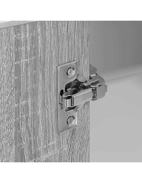 Armadio pensile Riga Grigio Sonoma e Bianco 57 x 57 x 100 cm