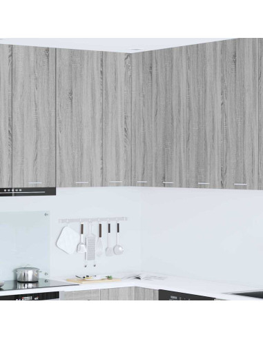 Armadio pensile Riga Grigio Sonoma e Bianco 57 x 57 x 100 cm