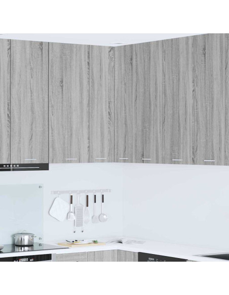 Armadio pensile Riga Grigio Sonoma e Bianco 57 x 57 x 100 cm