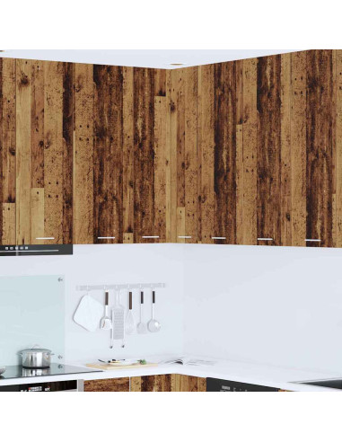 Armadio pensile con lo scaffale Riga Rovere Affumicato e Bianco