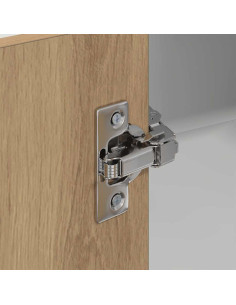 Armadio pensile Riga Rovere Artigiano e Bianco 57 x 57 x 100 cm 2